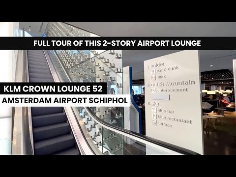 AIRPORT LOUNGE TOUR KLM CROWN LOUNGE Amsterdam Airport Schiphol | Delta, Air France & SkyTeam Access