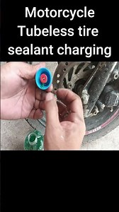 charging tubeless tire sealant 😎🔆
