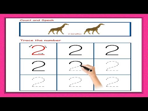 Tracing | How to write numbers | How to write Number 2 | Tracing numbers worksheets | Preschool |