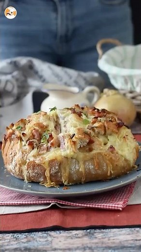 Hedgehog bread stuffed like tartiflette 😍