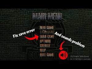 how to fix save error and sounds problem in commandos beyond call of duty