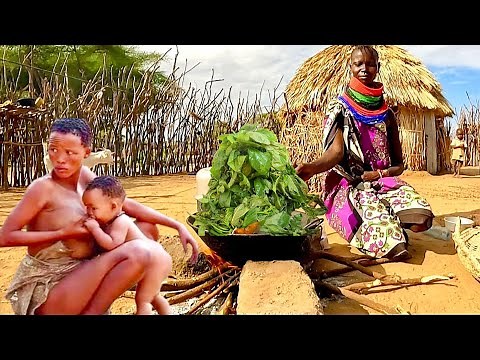 African Village Women life To Survive//#cooking Most Traditional Village Food For Lunch