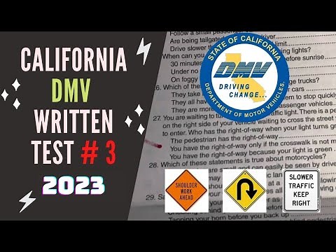 California DMV official Written Test 2023 With Answers and Explanations | Set 3
