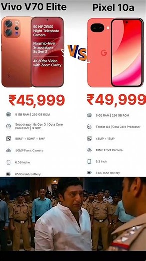 vivo v70 Elite vs pixel 10 quick information video