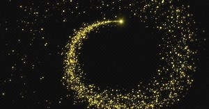 Golden Glitter Swirl Particle Reveal Animation
