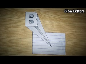Letter "B" Easy 3d Drawing for beginners || How to Drow 3d "B" Step by Step || Glow Letters