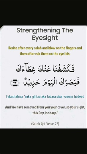 Surah Qaf, Verse 22 (50:22)