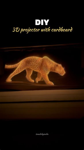 DIY 3d projector with cardboard #hologram #artist #artshorts