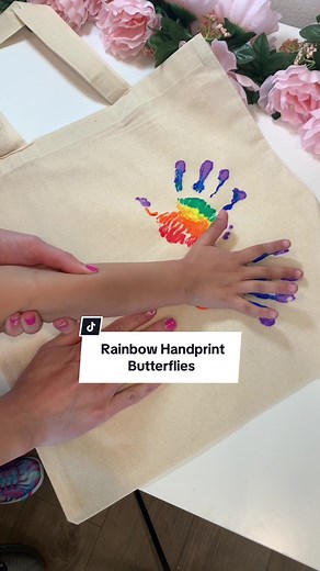 Rainbow Handprint Butterflies Craft for Kids