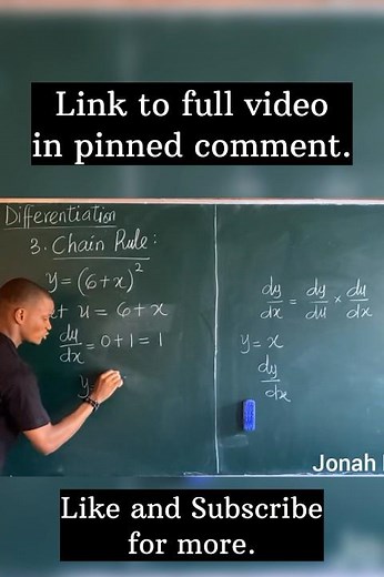 Chain Rule Method of Differentiation | Derivatives #excellenceacademy #jonahemmanuel