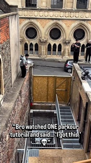 Bro watched ONE parkour tutorial and said… ‘I got this.’ 💀 #shorts