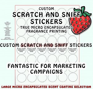 Custom Scratch and Sniff Stickers: Scented Marketing Labels. You MUST READ the Listing. #1 - Etsy