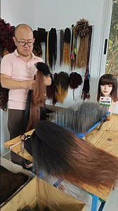 African synthetic wig making, pre-processing: color mixing. Wig making skills. Handmade. #wigs