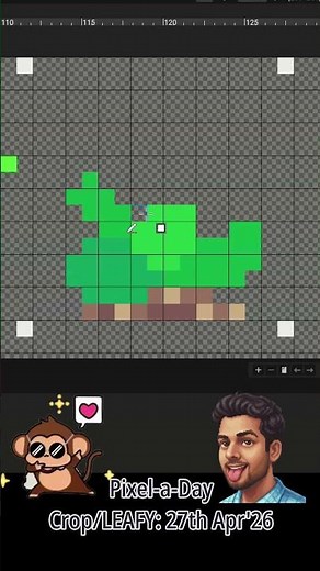Newbie Pixel Art: Crop LEAFY (200th Pixel-a-Day) 16x16 | 27 Apr, 2026 #pixelart #pixelorama