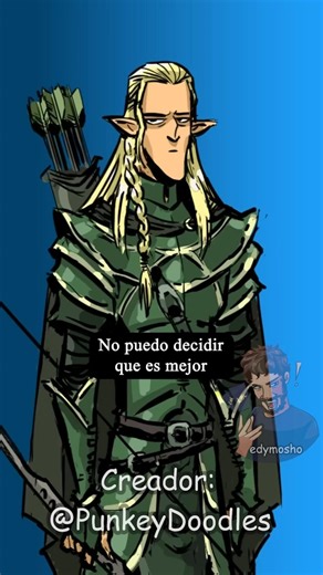 Problemas de Elfo 🩺🔥🎤 #fandub @PunkeyDoodles8 #español #comics #dnd #meme #art #humor #furry