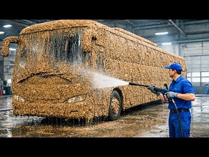 This 90-Seat Bus Was Completely Buried in Mud