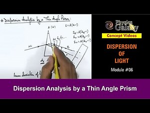 Class 12 Physics | Dispersion of Light | #6 Dispersion Analysis by a Thin Angle Prism | JEE & NEET