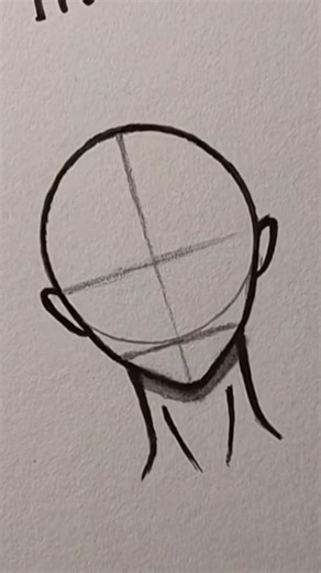 how to draw basic shape of face #hack