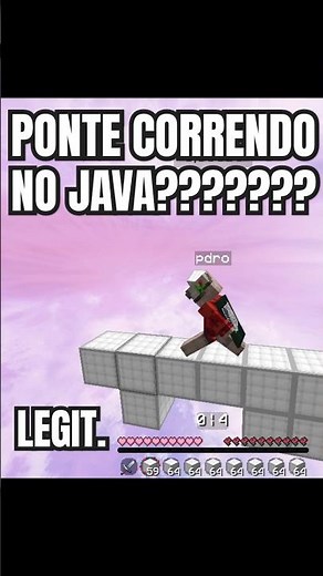 Nova PONTE CORRENDO legit???????? A Java Bridge! #minecraft #bedwars