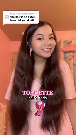 Toadette Inspired Pigtails Hair Tutorial