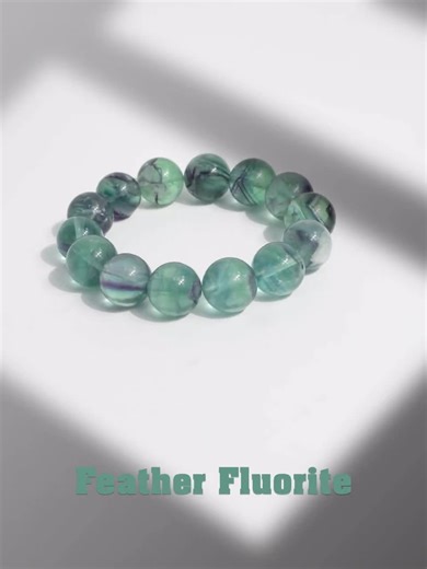 16MM Genuine Natural Feather Fluorite Blue Green Round Big Size Beads Gemstone Bracelet for Man and Woman - Etsy