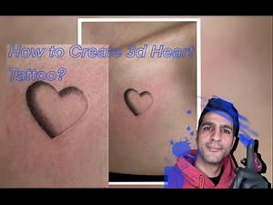 Creating a Tiny 3D Heart Tattoo: #tattoo