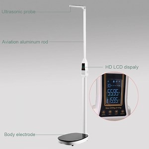 [Hot Item] LCD Display 200kg Ultrasonic Body Fat Analyzer Height and Weight Digital Scale