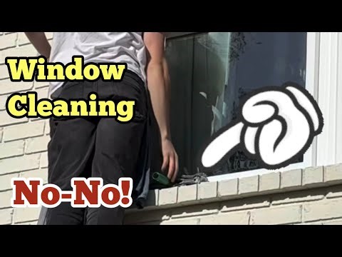 Window Cleaning NO-NO! Don't make this mistake while cleaning windows on a ladder.