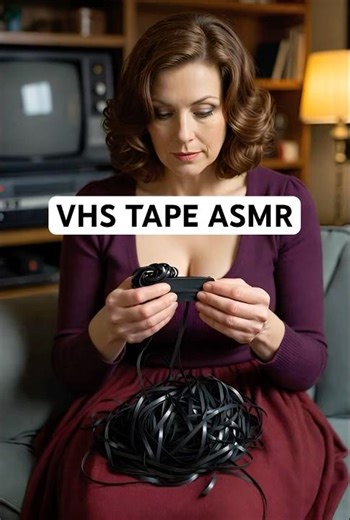 Aunt Crushing VHS Tape Ribbon Tangle ASMR #shorts #asmr