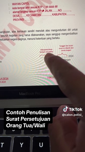 Contoh Penulisan Surat Persetujuan Orang Tua/Wali dalam Seleksi Penerimaan Polri 2024 #penerimaanpolri #penerimaanpolri2024 #casis #calonpolisi #casispolri #Polisi #polri #tespolisi #jadipolisi