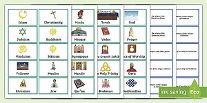 World Religion Key Word and Definition Cards