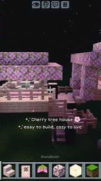 Minecraft Cherry Tree House 🌸 | Cozy 1-Minute Build Tutorial #minecraft