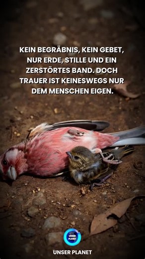 Unser Blauer Planet on Instagram: "In unserer Welt begraben wir die Toten. Wir zünden Kerzen an. Wir sprechen Worte. Wir versuchen, Frieden zu finden. Doch in der Wildnis gibt es keine Rituale. Keine Nachrufe. Keine sanften Abschiede. Nur Instinkt, Stille und das Ungesagte. Und doch blieb dieser kleine Vogel. Eng an den Körper eines Wesens gedrückt, zu dem er vermutlich eine Bindung hatte. Nicht aus Hunger. Nicht aus Angst. Sondern aus etwas, das sich kaum benennen lässt. Wir glauben gern, Gefüh