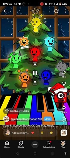 Sprunki Numberblocks OC One Play Music Christmas Tree Rainbow