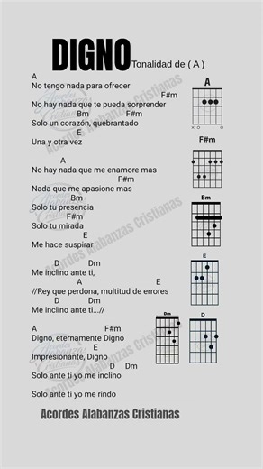 "DIGNO" 🎸 #acordesalabanzascristianas #music #guitar #tutorial