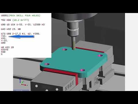 G73 Peck Drilling Program Example