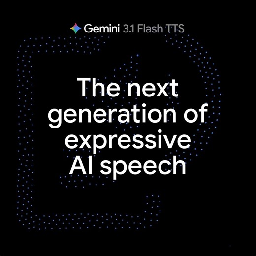 Generate nuanced, engaging audio experiences across 70+ languages with Gemini 3.1 Flash TTS — our most controllable & expressive text-to-speech model yet. 🔊