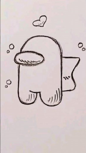 How to draw an among us character step by step with easy fast way