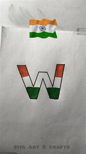 Indian Flag 🇮🇳 || Independence Day Drawing || Republic Day Drawing #art #shorts
