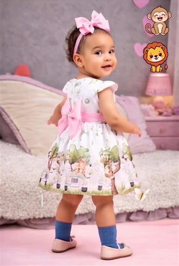 Esse vestido infantil tema safári está simplesmente lindo! 🦁🦒🐘 Delicado, confortável e perfeito para deixar sua pequena ainda mais fofa. 💖 Se você gostou, clique no link do produto e confira todos os detalhes na vitrine! 🛍️ #tiktokshop #vestidoinfantil #temasafari #modabebe #achadinhosdatiktok