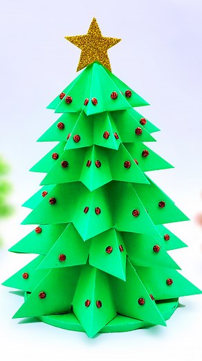 21K views · 144 reactions | How to Make a 3D Paper Xmas Tree DIY Tutorial #Reels | Entertaining Arts | Facebook