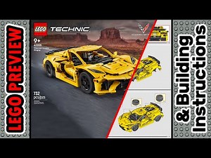 PREVIEW: 42205, LEGO TECHNIC, Chevrolet Corvette Stingray & Building Instructions! LEGO 2025