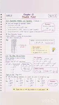Class 8 Maths Chapter 2 Power Play | Complete Notes & Answers | CBSE 2026-27 🔥
