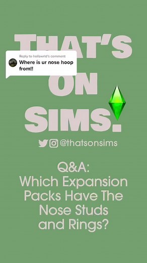 Sims 4 Nose Studs and Rings Access Guide