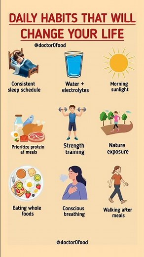 DAILY HABITS THAT WILL CHANGE YOUR LIFE | Healthy Habits for a Better Mind & Body #healthtips