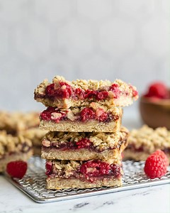 Raspberry Crumble Bars | Food With Feeling