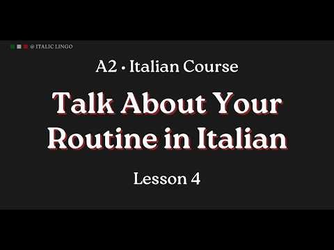 Daily Routine in Italian: Reflexive Verbs: Mi, Ti, Si, Ci, Vi