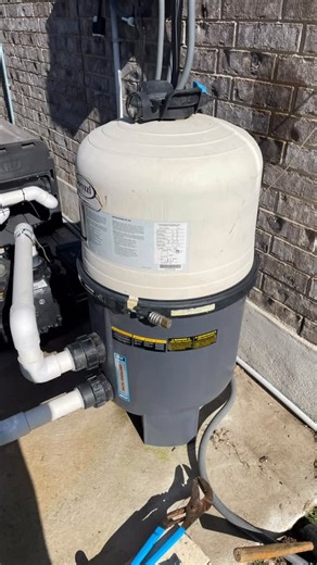 Young Pool Service on Instagram: "Got a good mix on this repair New booster pump, filter clean, and replaced the bottom half of a filter that was cracked and leaking. “Almond” wasn’t available so we had to go with the two tone look to get it fixed up."
