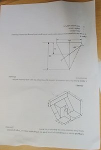 Figure 2 shows an orthographic pictorial. Draw the orthographic... | Filo