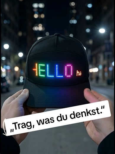 „Was kann die Cap mit LED-Banner?“ Über eine App kannst du frei festlegen, was auf dem LED-Display angezeigt wird – z. B. Texte, Icons oder kurze Animationen. #cap #tiktokmademebuylt #tiktokshop #fürdich #viral
